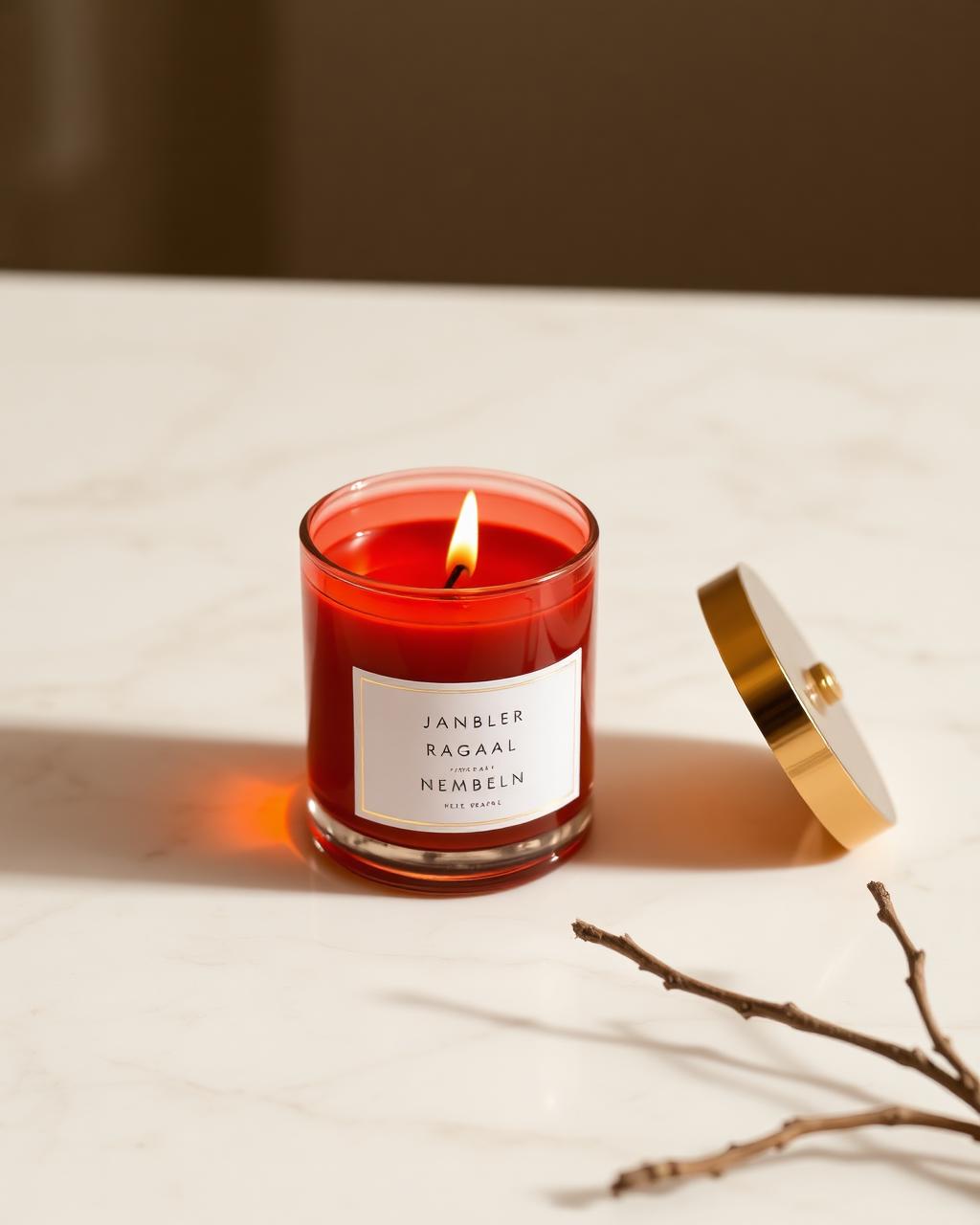 Amber Glass Candle